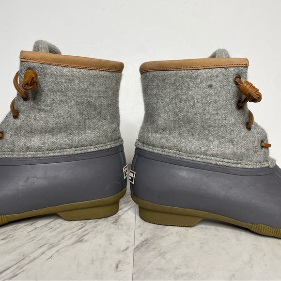 Sperry Saltwater Wool Embossed Water Resistant Duck Boot 7 - Picture 8 of 14